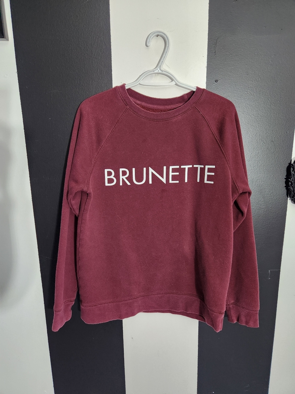 Brunette The Label Burgundy Crewneck Sweatshirt